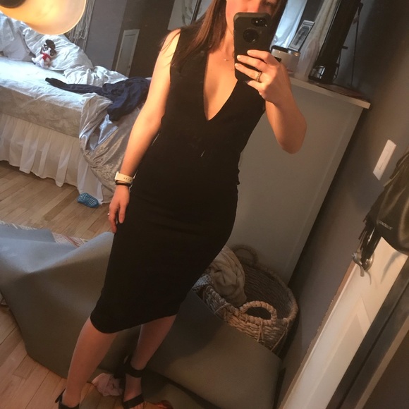 Plunge black dress GUESS - Picture 5 of 6